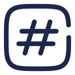Hashtag Square SVG Icon